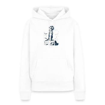 Garde de la Garde de la Suricate - Sweat à capuche Premium bio Femme - blanc - Devant - Julia (174cm)