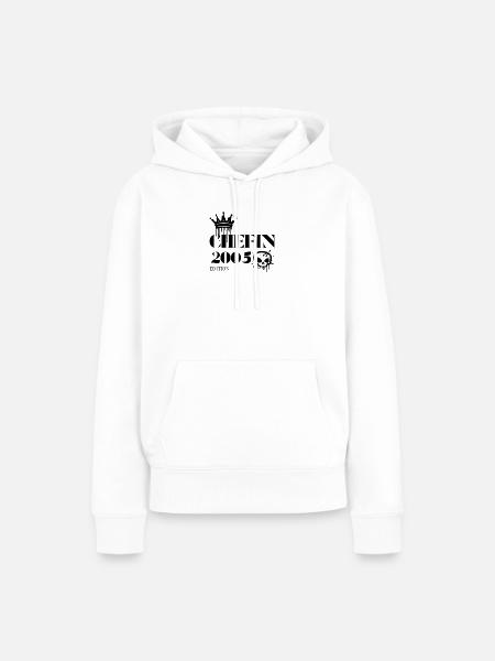 Chefin Edition 2005 Powerfrau 20 Jahre - Frauen Premium Bio Hoodie - Weiß