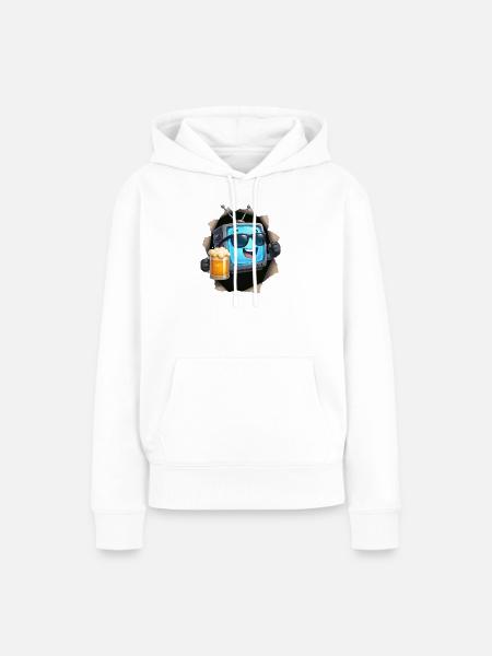 TV Bier - Frauen Premium Bio Hoodie - Weiß