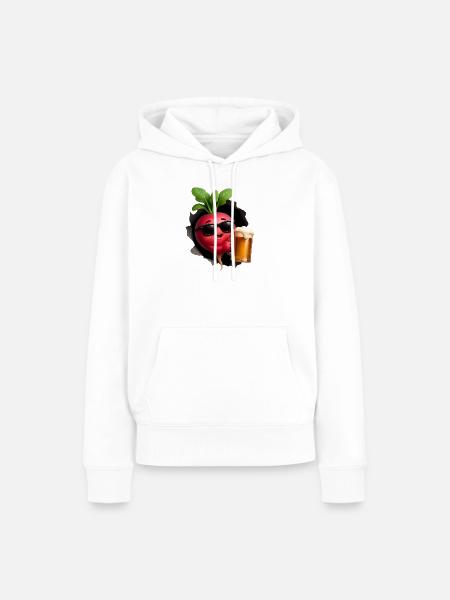Radieschen Bier - Frauen Premium Bio Hoodie - Weiß