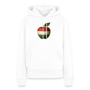 Hongrie - Sweat à capuche Premium bio Femme - blanc - Devant - Julia (174cm)