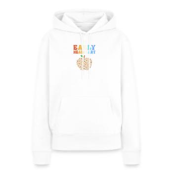 École maternelle École maternelle - Sweat à capuche Premium bio Femme - blanc - Devant - Julia (174cm)