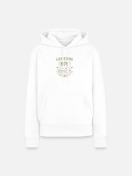 50 Geburtstag Legenden Vintage 1976 Perfektion  - Frauen Premium Bio Hoodie - Weiß