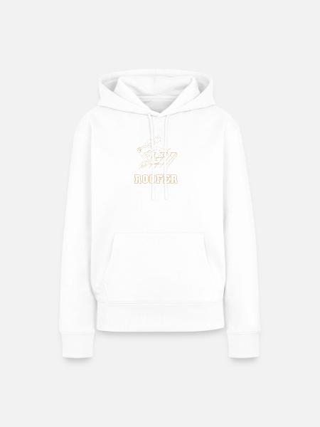 Dachdecker Handwerker Beruf Spruch - Frauen Premium Bio Hoodie - Weiß