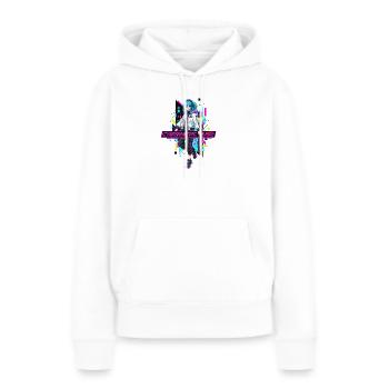 Cyberpunk Anime Girl Future Techwear Aesthetic - Women’s Premium Organic Hoodie - white - Front - Julia (174cm)
