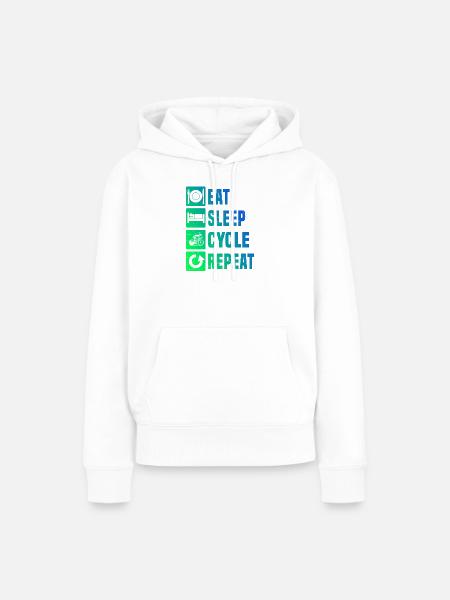 Kompaktes Roadbike Design für Rennrad - Frauen Premium Bio Hoodie - Weiß