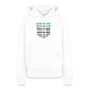 Salaire horaire de plombier - Sweat à capuche Premium bio Femme - blanc - Devant - Julia (174cm)