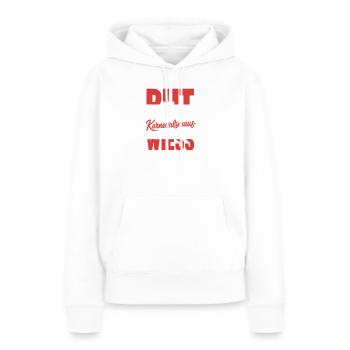 Souris de Carnaval, Rut, Wiess, Cologne, Cologne, Souris de Carnaval, - Sweat à capuche Premium bio Femme - blanc - Devant - Julia (174cm)