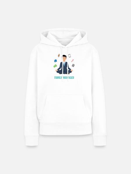 Familienmanager Balance - Frauen Premium Bio Hoodie - Weiß