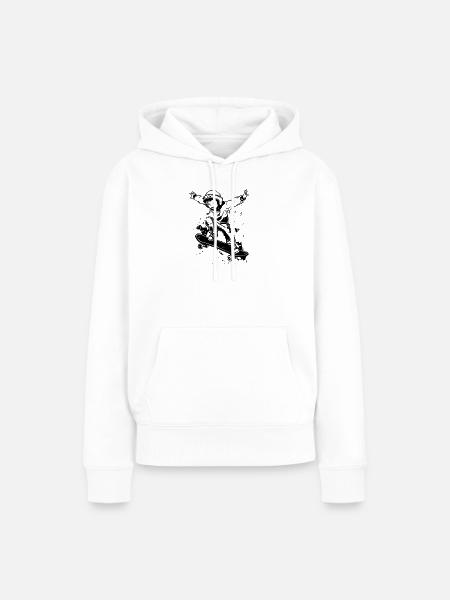 Skateboarder Junge - Frauen Premium Bio Hoodie - Weiß