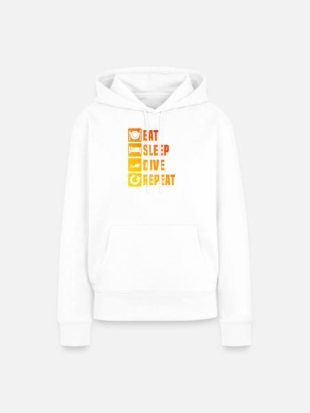 Diving Illustration für tauchen - Frauen Premium Bio Hoodie - Weiß
