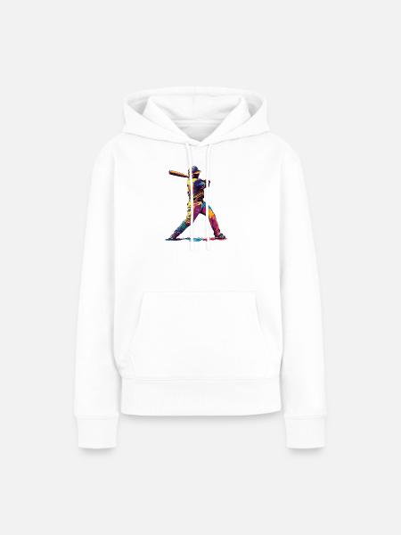 Farbenfroher Baseball-Hit - Frauen Premium Bio Hoodie - Weiß