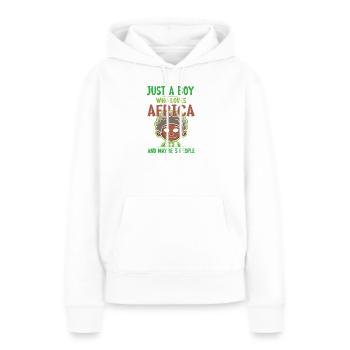 Safari Afrika serengeti wildlife savanne junge - Frauen Premium Bio Hoodie - Weiß - Vorne - Julia (174cm)