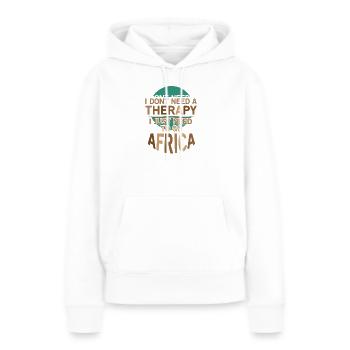Safari Afrika serengeti wildlife savanne spruch - Frauen Premium Bio Hoodie - Weiß - Vorne - Julia (174cm)