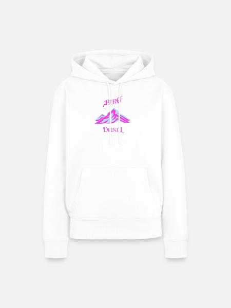 Berg Dirndl Neon Pastell - Frauen Premium Bio Hoodie - Weiß