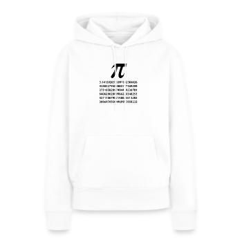 Pi - Sweat à capuche Premium bio Femme - blanc - Devant - Julia (174cm)