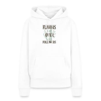 Aromen statt Follower | Gewürze Kochen - Frauen Premium Bio Hoodie - Weiß - Vorne - Julia (174cm)