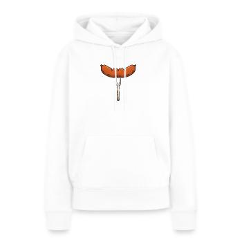 Bratwurst Grill Outfit Fans de grill Amoureux de saucisses - Sweat à capuche Premium bio Femme - blanc - Devant - Julia (174cm)