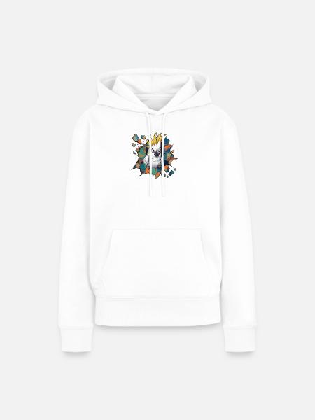 Kakadu Bricht Felsfarben - Frauen Premium Bio Hoodie - Weiß