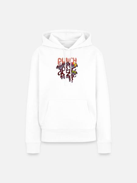 Punch - Frauen Premium Bio Hoodie - Weiß