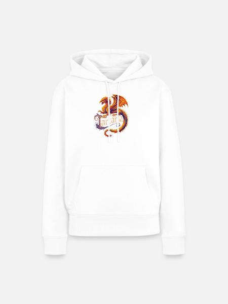 Hartaria Feuerdrache - Frauen Premium Bio Hoodie - Weiß