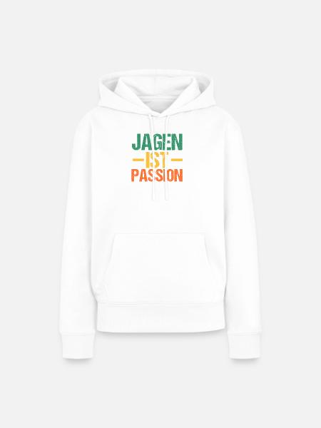 Jagd Jagen Waidmann Jäger - Frauen Premium Bio Hoodie - Weiß