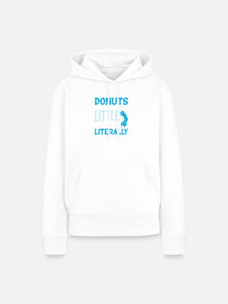 Donut Fastfood - Frauen Premium Bio Hoodie - Weiß