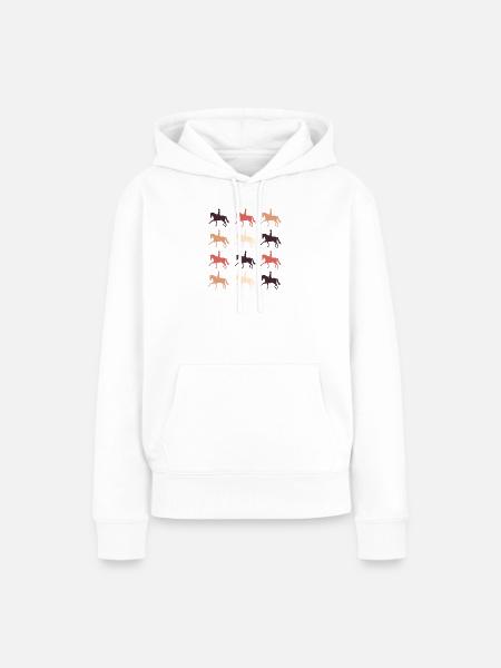 Dressurpferd - Frauen Premium Bio Hoodie - Weiß