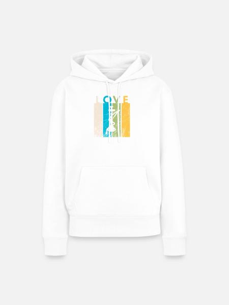 love shisha / hookah - Frauen Premium Bio Hoodie - Weiß