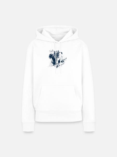 Eichhörnchen Superhero - Frauen Premium Bio Hoodie - Weiß