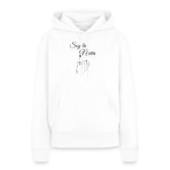 Je suis la mariée d’adieu - Sweat à capuche Premium bio Femme - blanc - Devant - Julia (174cm)