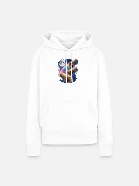 Kosmos Burrito Galaxy - Frauen Premium Bio Hoodie - Weiß