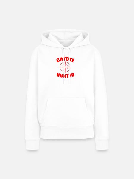 Jagd Jäger Kojote - Frauen Premium Bio Hoodie - Weiß
