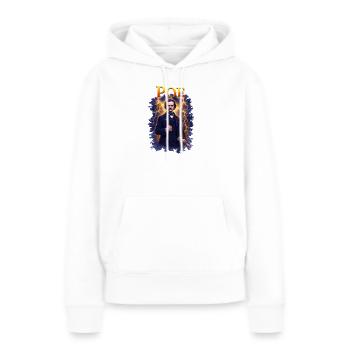 Portrait d’Edgar Allan Poe - Sweat à capuche Premium bio Femme - blanc - Devant - Julia (174cm)