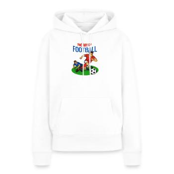 Kunst des Fußballs: Dribbling - Frauen Premium Bio Hoodie - Weiß - Vorne - Julia (174cm)