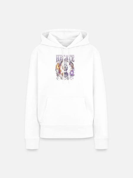 Hekate Feuerzauber Gothic - Frauen Premium Bio Hoodie - Weiß