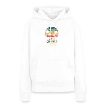 Grande Canarie 2026 - Sweat à capuche Premium bio Femme - blanc - Devant - Julia (174cm)