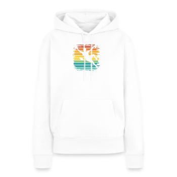 Bloc de bloc de Boulderer - Sweat à capuche Premium bio Femme - blanc - Devant - Julia (174cm)