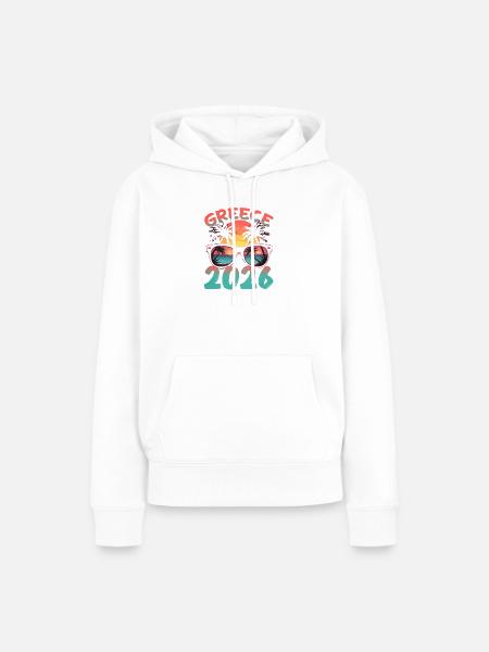 Greece 2026 - Frauen Premium Bio Hoodie - Weiß