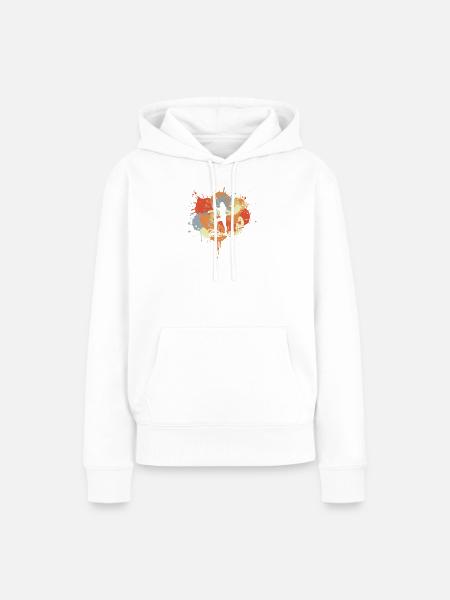 Bogenschütze Zeichnung - Frauen Premium Bio Hoodie - Weiß