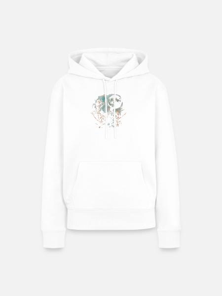 Mondnacht Antenabenteuer - Frauen Premium Bio Hoodie - Weiß