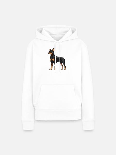 Dobermann - Frauen Premium Bio Hoodie - Weiß