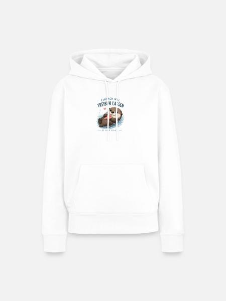 Otter: Einfach treiben lassen - Frauen Premium Bio Hoodie - Weiß