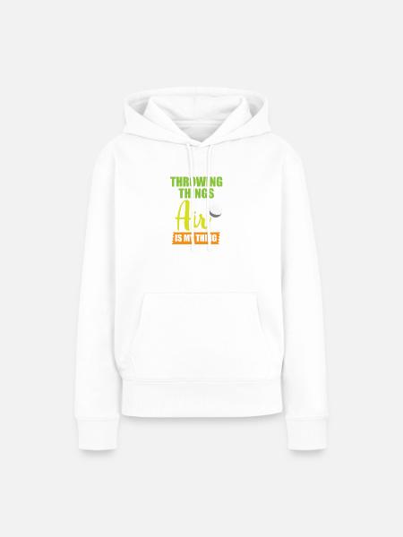 Diskuswurf Diskuswerfen Diskus diskuswerfer - Frauen Premium Bio Hoodie - Weiß