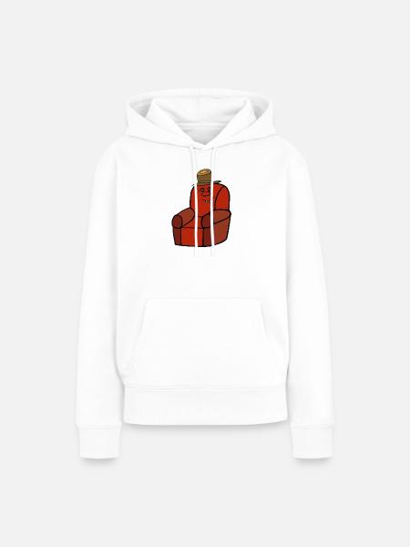 Lustig Witzig spaßiger Sessel freundlich - Frauen Premium Bio Hoodie - Weiß