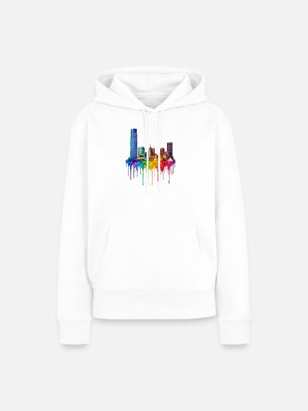 Oklahoma City Oklahoma Tropfende Kunst - Frauen Premium Bio Hoodie - Weiß
