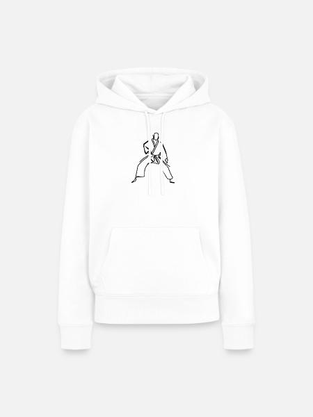 Judo Skizze - Frauen Premium Bio Hoodie - Weiß
