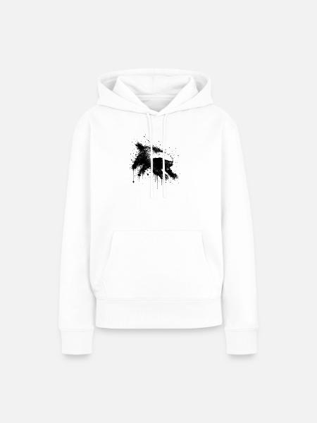 Honigdachs Splatter - Frauen Premium Bio Hoodie - Weiß
