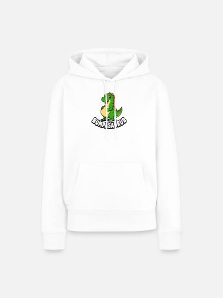 Schwangere Bumpasaurus-Dinosaurier-Schwangerschaft - Frauen Premium Bio Hoodie - Weiß