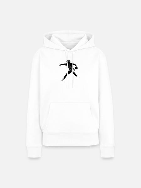 Baseball - Frauen Premium Bio Hoodie - Weiß